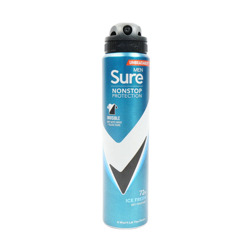 SURE MEN DEODORANT INVISIBLE ICE FRESH 72H 250 ML