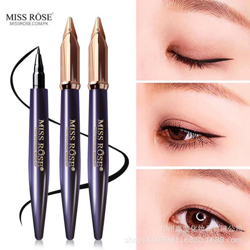 Miss Rose Charm Black Fountain Pen Eyeliner Long Lasting Waterproof Non-smudge Non-marking Makeup Eyeliner
