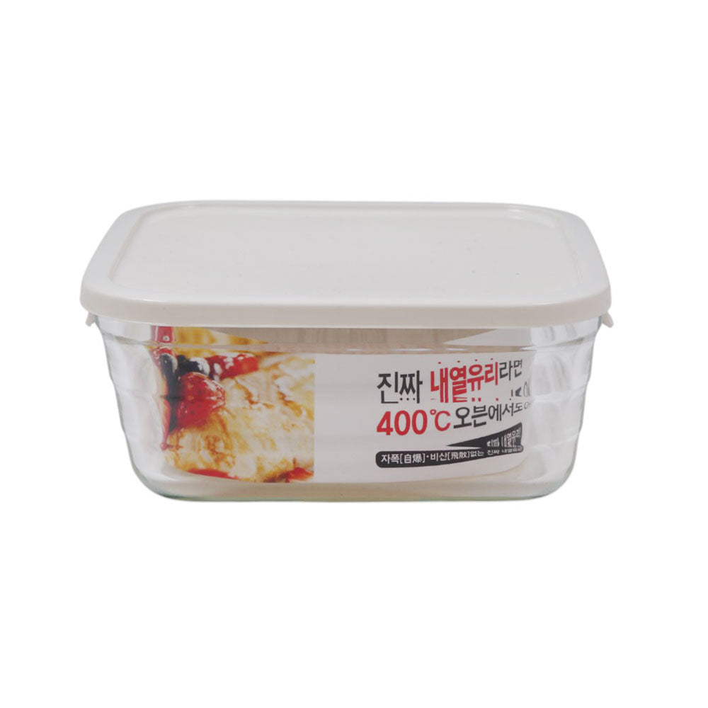 LOCK & LOCK Glass Easy Seal-Square-730ML-WHT
