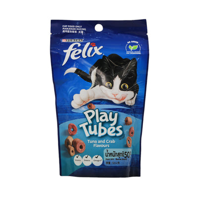 PURINA FELIX CAT FOOD PLAY TUBES TUNA & CRAB 60G