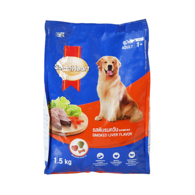 SMART HEART DOG FOOD ADULT SMOKED LIVER 1.5 KG