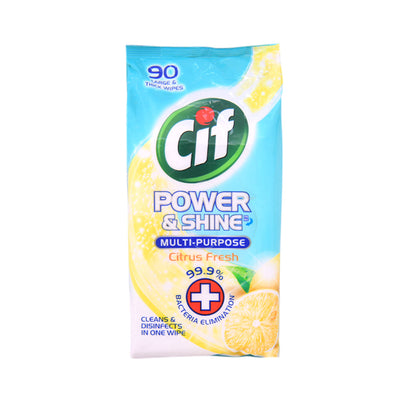 CIF CLEANSING WIPES MULTI PURPOSE CITRUS FRESH 90PC