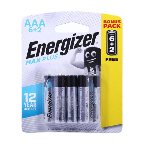 ENERGIZER BATTERY MAXPLUS ALKALINE 3A BP 6+2 PCS