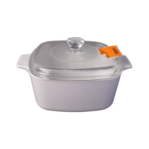 DONGA CORNINGWARE COVERED 1.5LTR PLAIN WHITE A-1.5JW PC