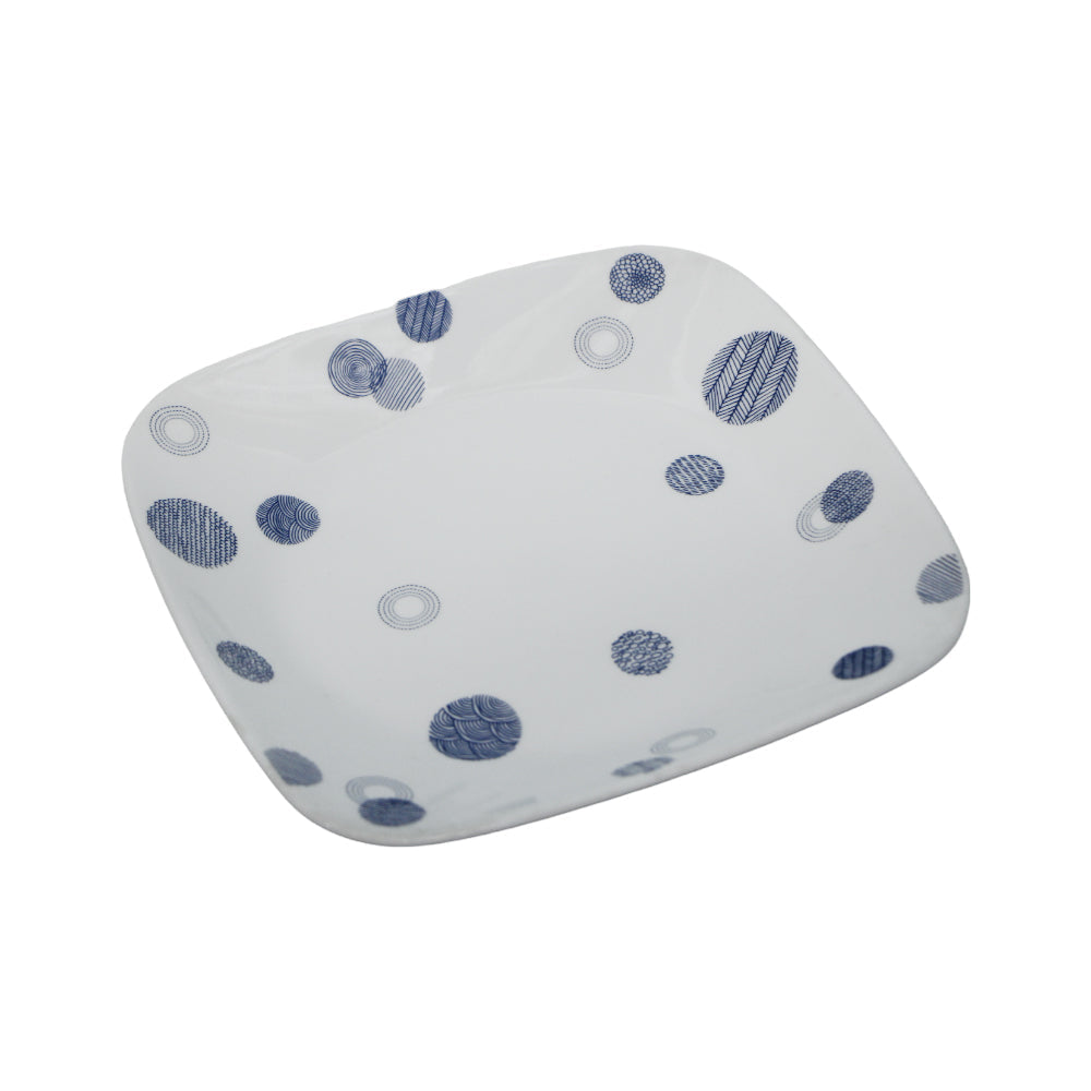PLATE QUARTER SQUARE CORNINGWARE ESCAPE TO BLUE 2211-ETB-LP