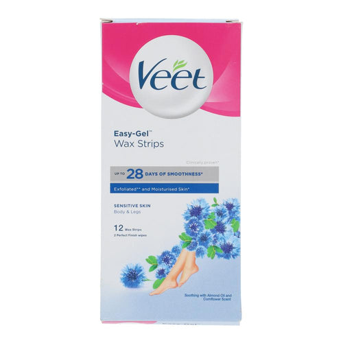 VEET HAIR REMOVER WAX STRIPS SENSITIVE SKIN 12 PCS