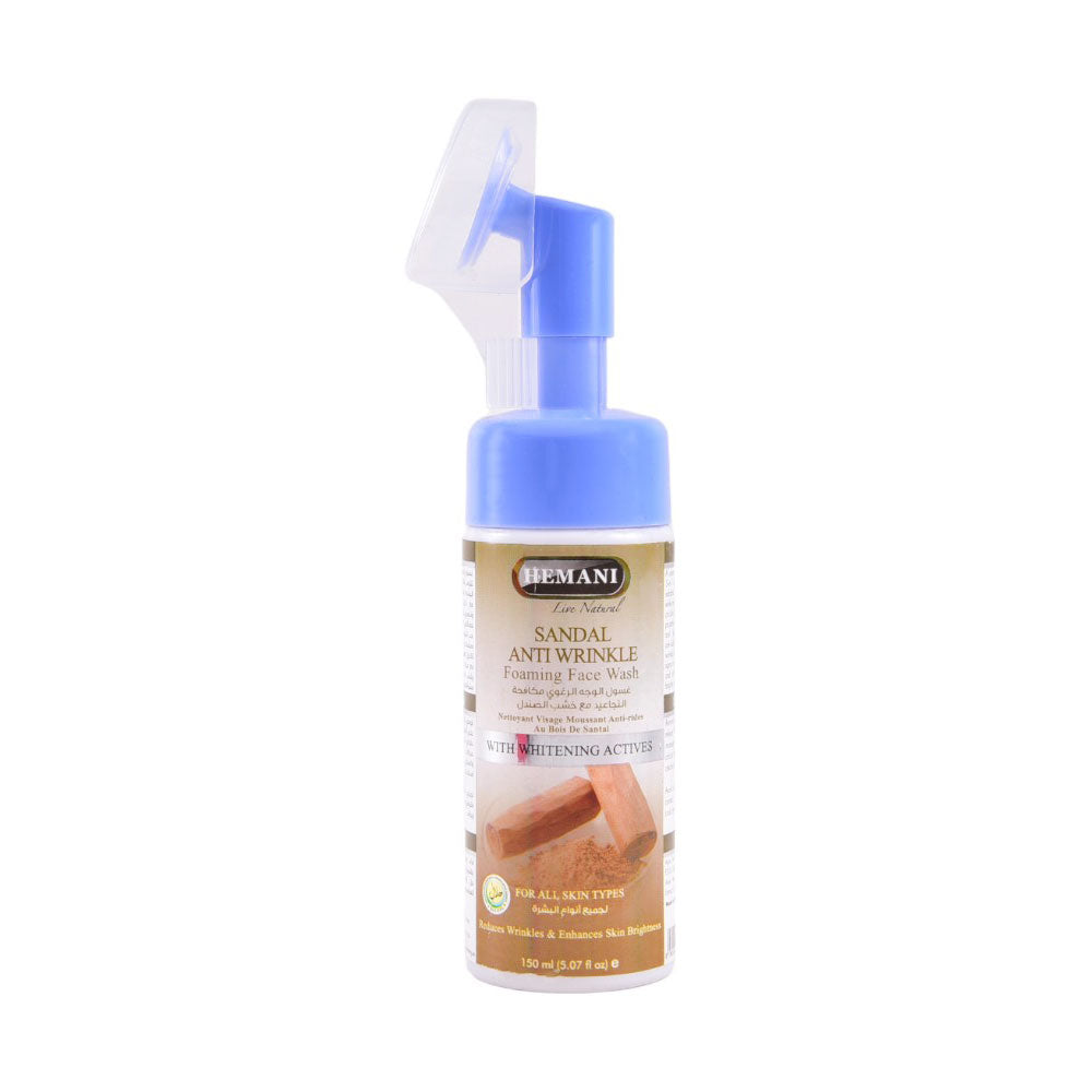 HEMANI SANDAL ANTI WRINKLE FOAMING FACE WASH 150ML