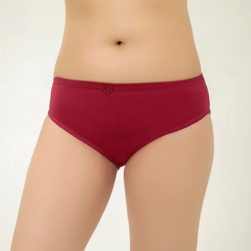 Bebelle - Silkie Neo, Soft Polyester Jersey Panty - Maroon