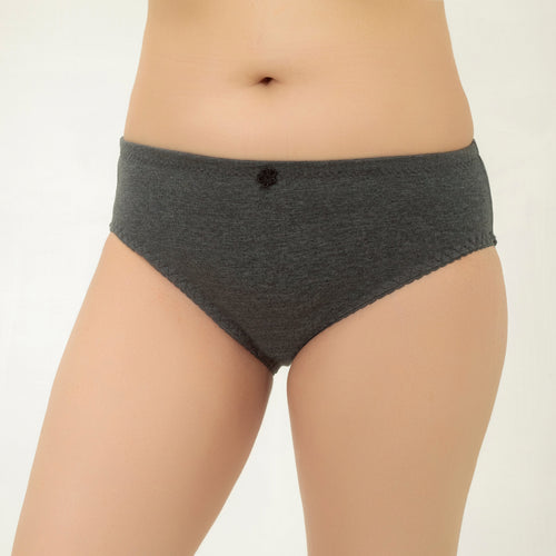 Bebelle - Irisoft Neo, Cotton Jersey Panty - Charcoal