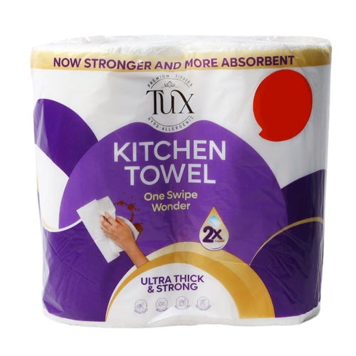 TUX PAPER TWIN TOWEL ROLL EXTRA ABSORBENT EXTRA STRONG