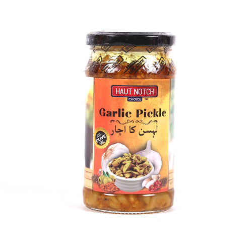 HAUT NOTCH CHOICE GARLIC PICKLE WITH OLIVE OIL 320 GM