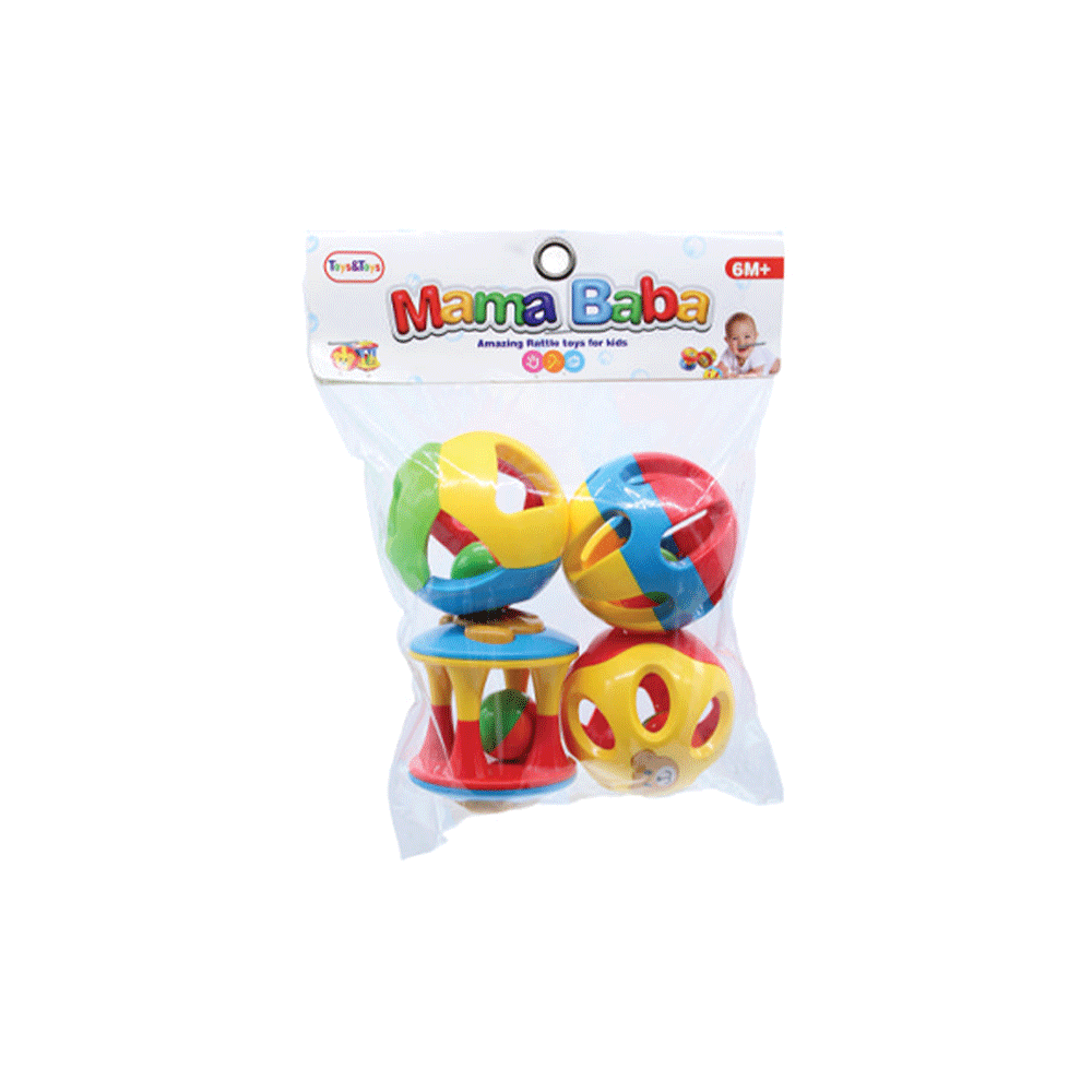 RA-15 MAMA BABA 4PC RATTLE SET