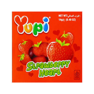 YUPI JELLY STRAWBERRY HEART 14 GM