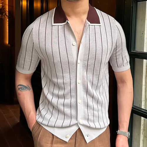 Vybe - Contrast Collar Polo - White