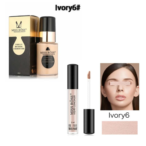 Miss Rose - Pack Of 2 Foundation 30ml & Concealer 5mlbaig-01