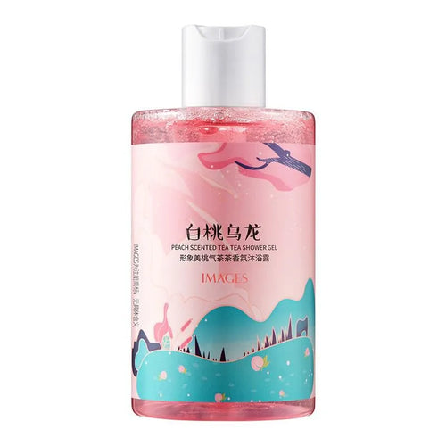 Images White Peach Tea Tree Fragrance Shower Gel Skin Care Body Wash Gel 250ml