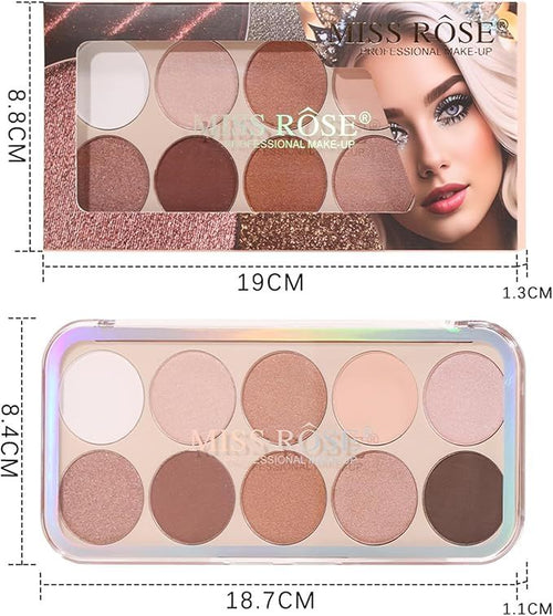 Miss Rose Make-up 10 Color Nude-highlighter & Contour Kit