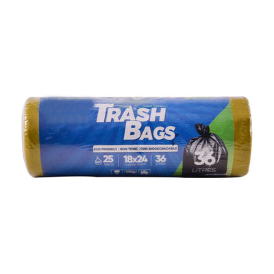 HOUSE&CO TRASH BAG (YLW) SMALL 18X24 25PCS