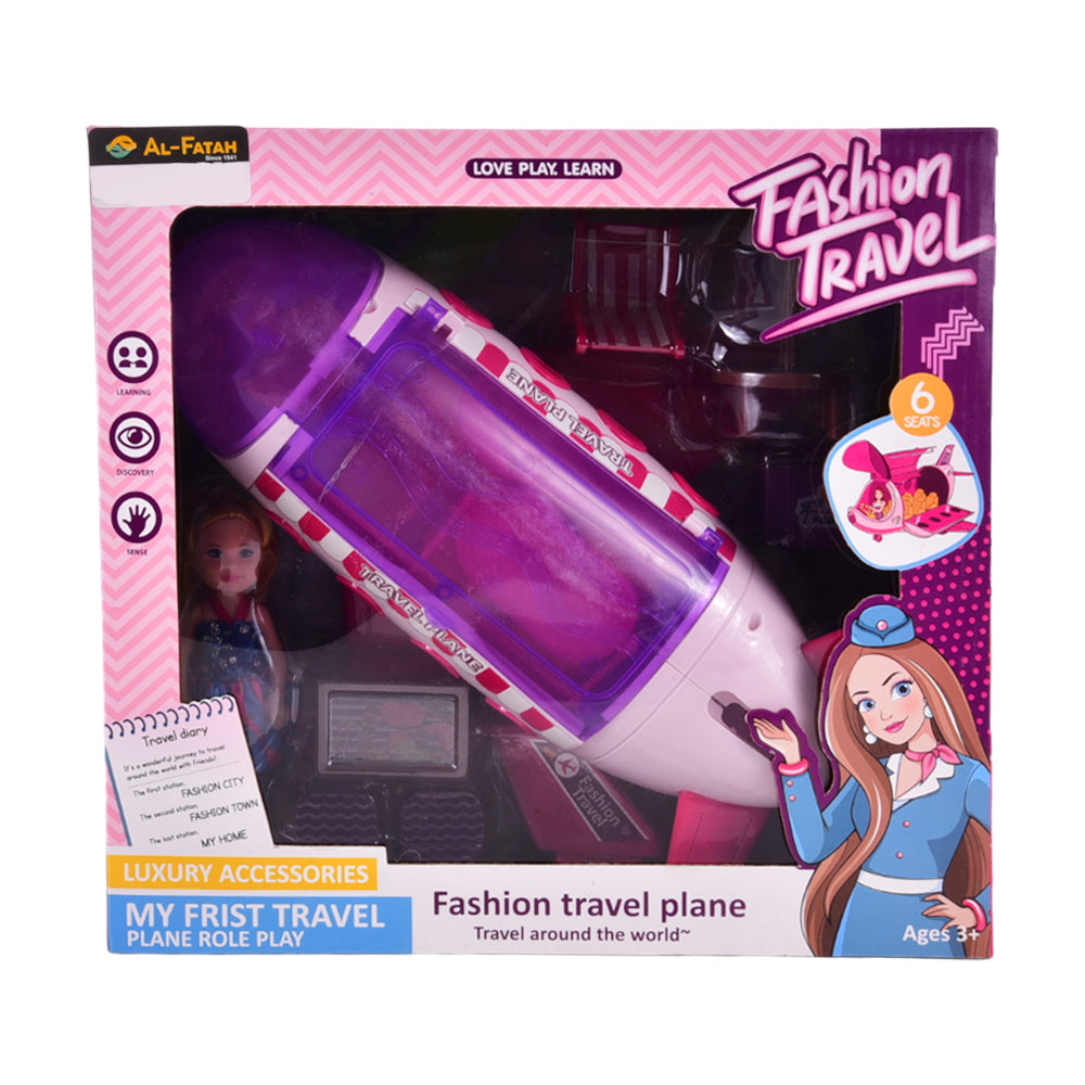 K030 MY FIRST TRAVEL FASHION TRAVEL PLANE W ACC