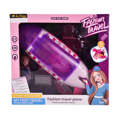 K030 MY FIRST TRAVEL FASHION TRAVEL PLANE W ACC