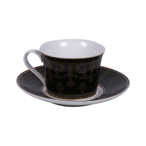 CUP & SAUCER SET ROYAL BISTRO 12PC 12-HH-915B BASIC