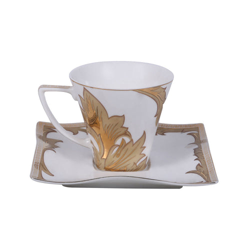 CUP & SAUCER SET ROYAL BISTRO 12PC SQUARE 12-FX-635N BASIC