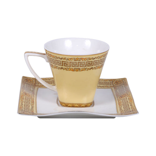 CUP & SAUCER SET ROYAL BISTRO 12PC CS-FX-673Y BASIC