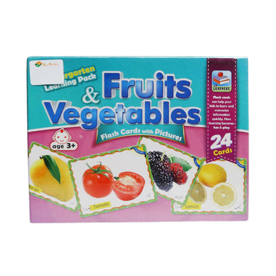 2409 FRUITS & VEGETABLES FLASH CARDS 24 CARDS