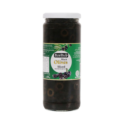DEW DROP OLIVES BLACK SLICED 430 GM