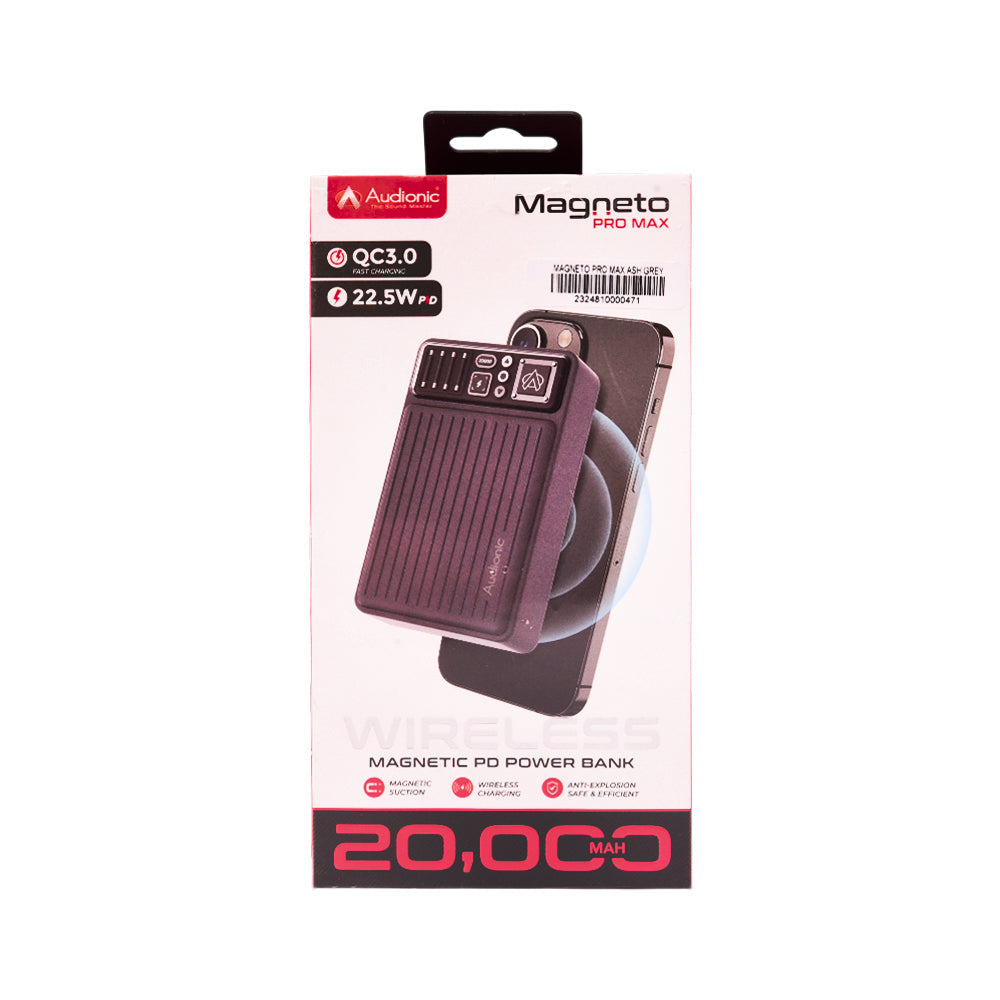 AUDIONIC POWERBANK MAGNETO PRO MAX ASH GRAY 20000 MAH