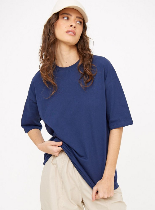 Vybe - Drop Shoulder T-shirt - Navy Blue