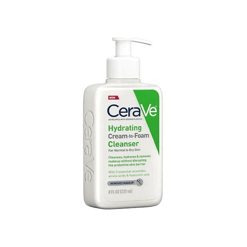 Cerave- Hydrating Cream To Foam Cleanser For Normal To Dry Skin, 237 Ml