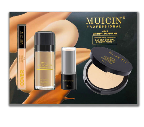 Muicin - 4 In 1 Everyday Professional Makeup Kit - Daily Glam Toolkit
