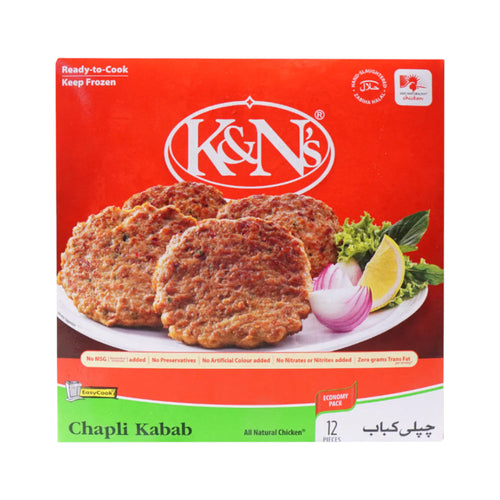 K AND N CHAPLI KABAB 12 PCS 900 GM