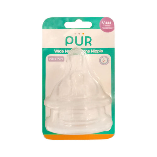 PUR WIDE NECK SILICONE TEATS VARIABLE FLOW 2PC 3258 PACK