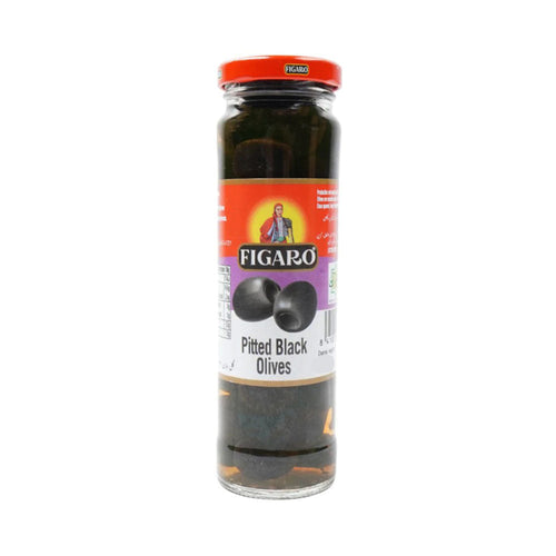 FIGARO OLIVES SPANISH BLACK PITTED 142 GM BASIC