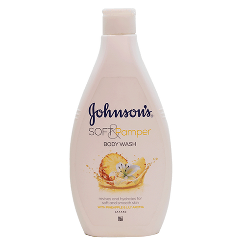 JOHNSONS BODY WASH SOFT PAMPER PINEAPPLE & LILLY 400 ML