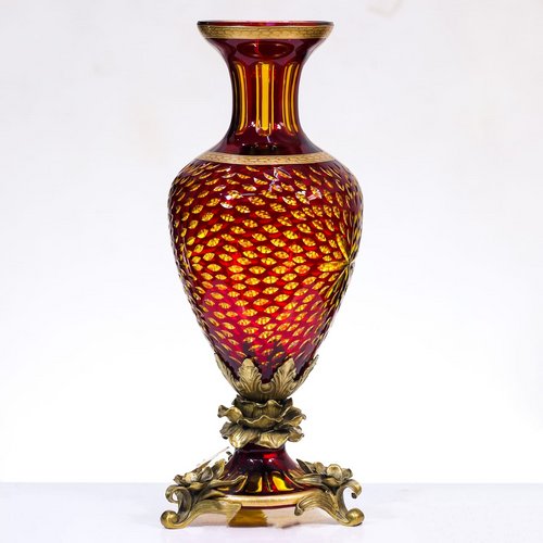 Vase Crystal Brass E8-V1034-1 Jsb04-C59-1