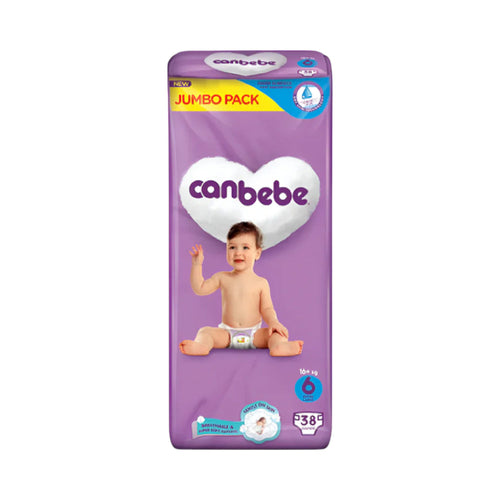 CANBEBE DIAPER COMFORT DRY JUMBO EXTRA LARGE 6 38PCS 16PLUS