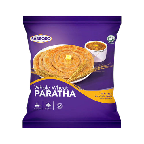 SABROSO WHOLE WHEAT PARATHA 30 PCS 2400 GM