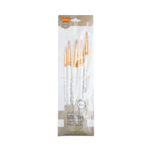 Keep Smiling Artist Set Brush 5 Pcs Round