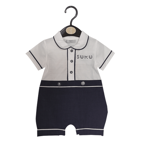 BOYS S/S ROMPER MB-16 MS-20 0-3M