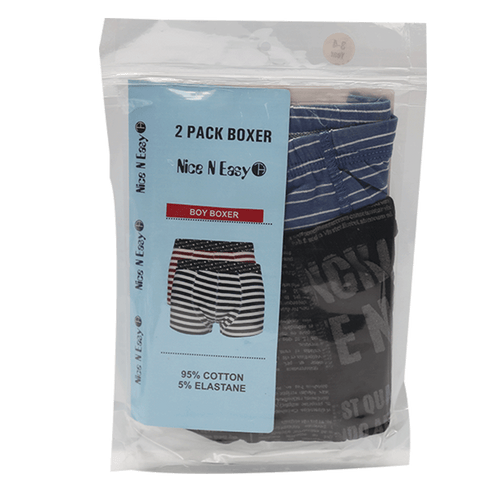 BOYS BOXER 2PC PACK NICE & EASY 3-4 YEAR HC-032