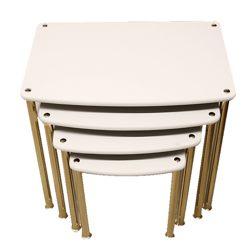 Table Set 4Pc White Gold