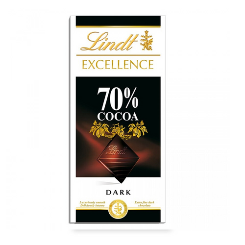 LINDT EXCELLENCE CHOCOLATE MILD 70% COCOA 100 GM