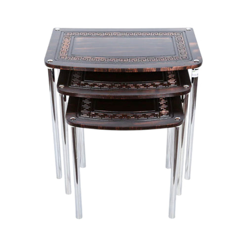 TABLE SET 3 PC BLACK GOLDEN 01