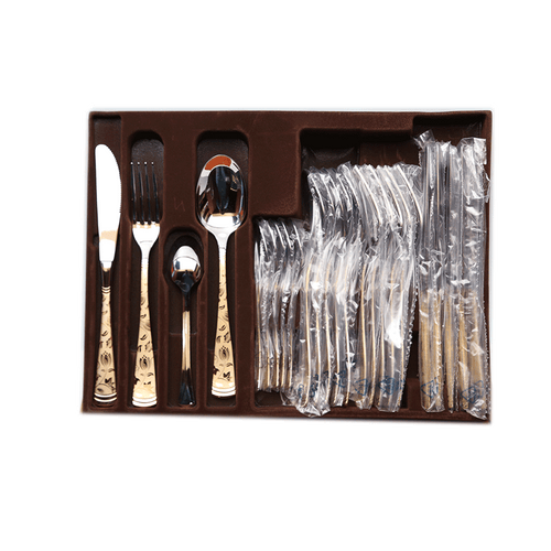 CUTTLERY SET GIORINOX 24PC FLOREALE GOLD 6498-24