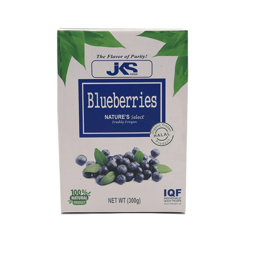 JKS NATURES SELECT FRESHLEY FROZEN BLUEBERRIES BOX 300GM
