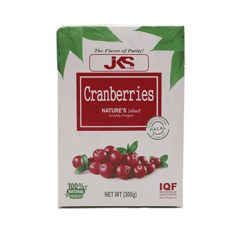 JKS NATURES SELECT FRESHLEY FROZEN CRANBERRIES BOX 300GM