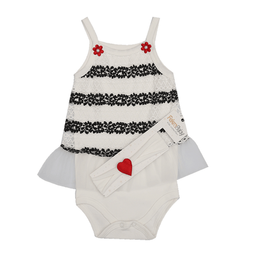 GIRLS S/L BODY SUIT WITH HEAD BAND 2345 TUR SU-21 9-12M